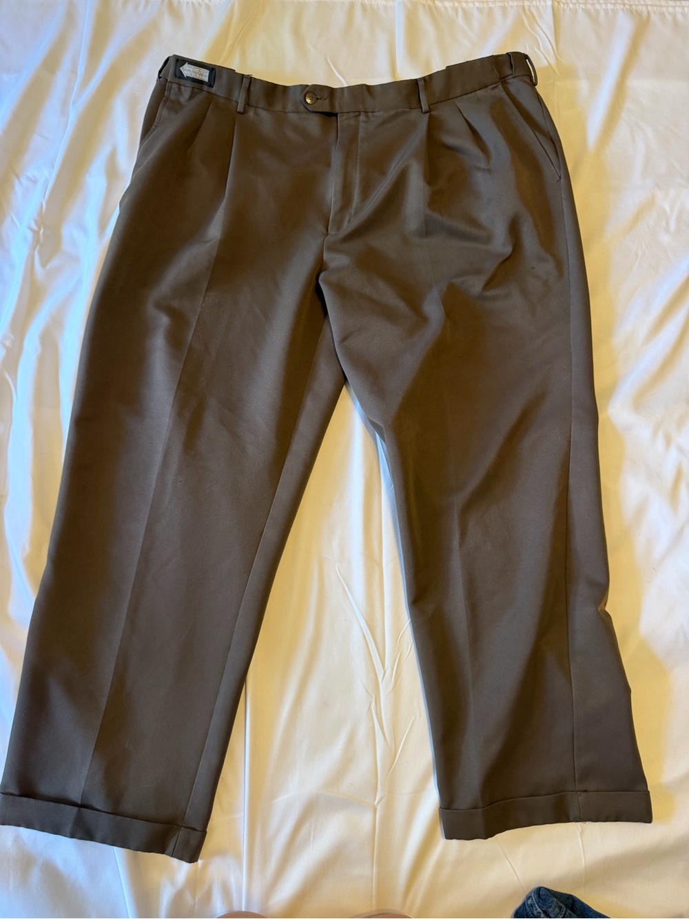 Savane Dark Brown Pleated Dress Pants